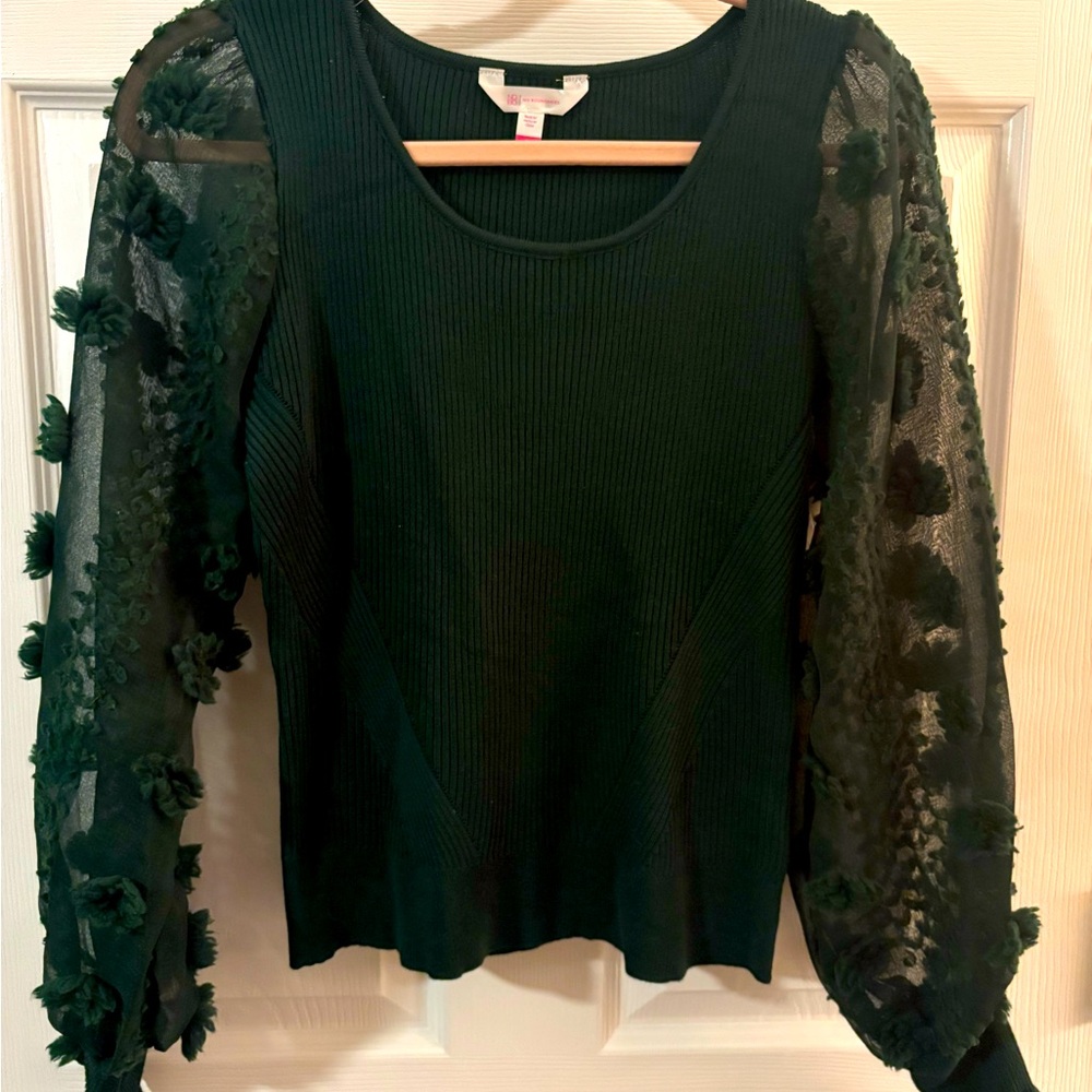 Dark green long sleeve top